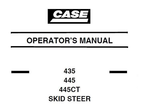 case 445 skid steer manual